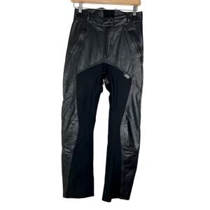 Richa Women's Size 10 Leather Jeans / Motorcycle Leather Pants In Black